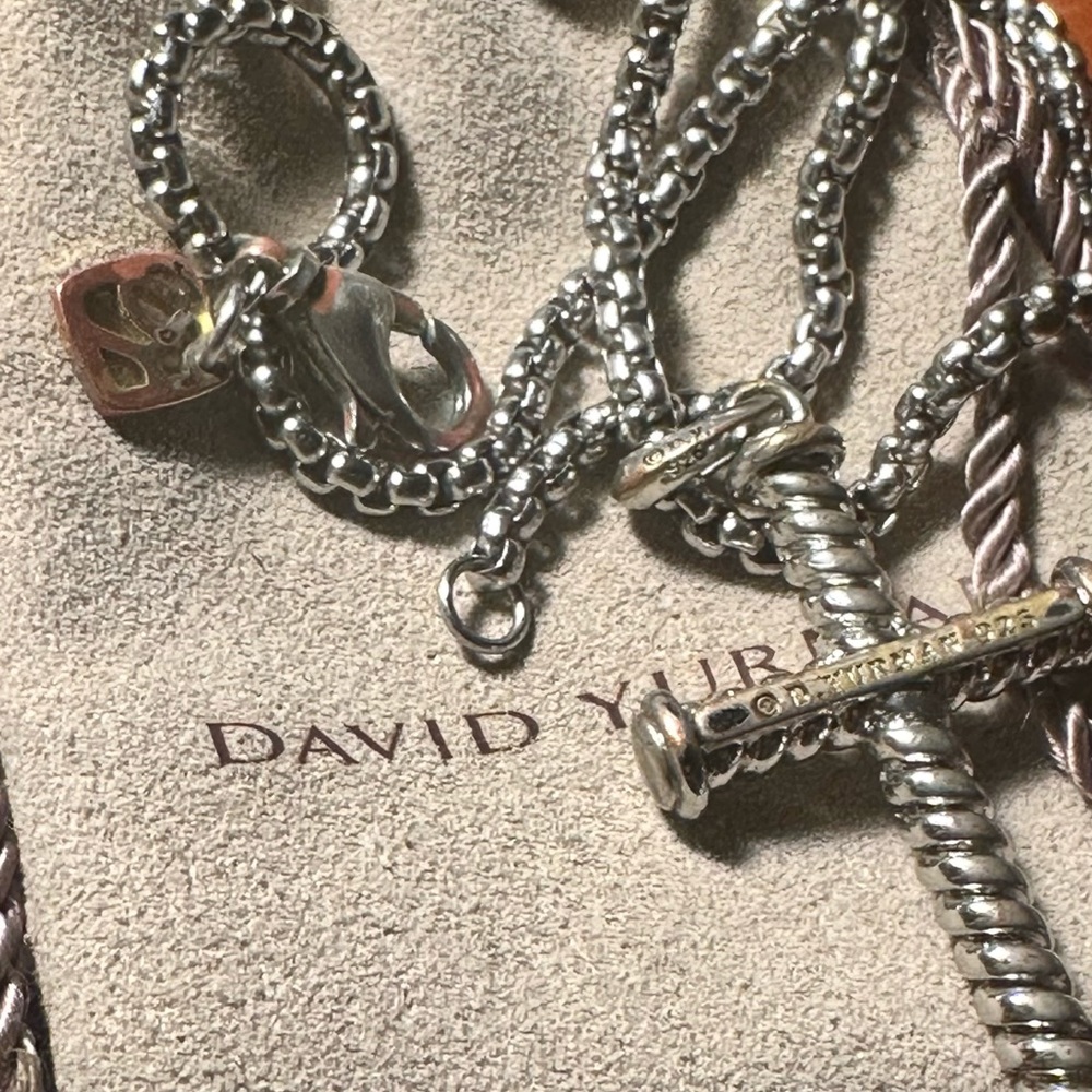 David Yurman necklace and Cross